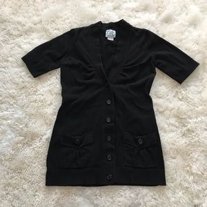 Tabitha Long Boyfriend Bow Pocket Cardigan